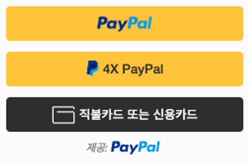 접속 국가: 프랑스  enable-funding: “paylater” → 4X Paypal 버튼이 렌더링 됨